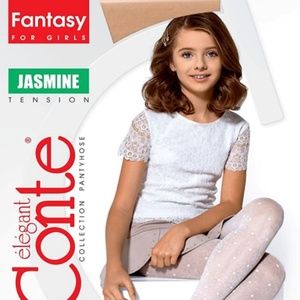 Conte Fantasy Tights For Girls With Daisy Pattern - Jasmine 40 Den
